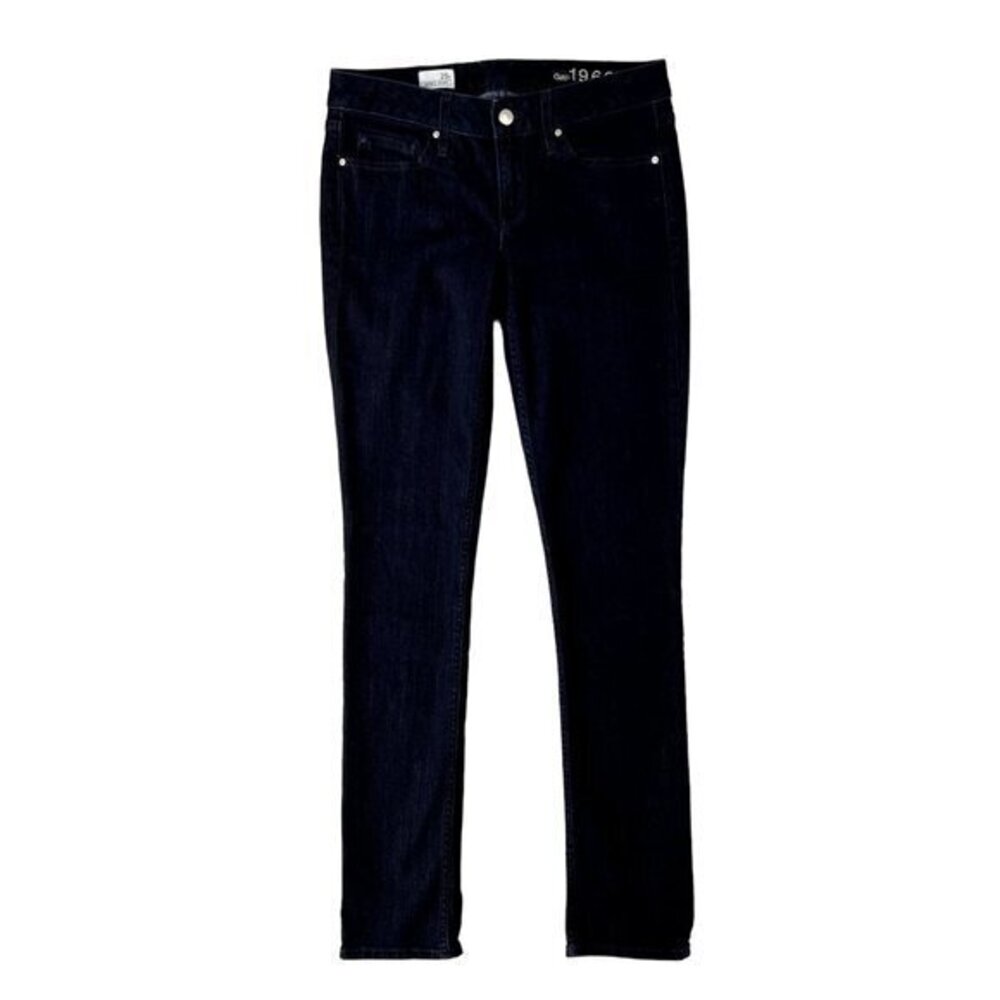 Gap Always Skinny Womens Jeans Size 26 Stretch Dark Wash Denim Low Rise Blue